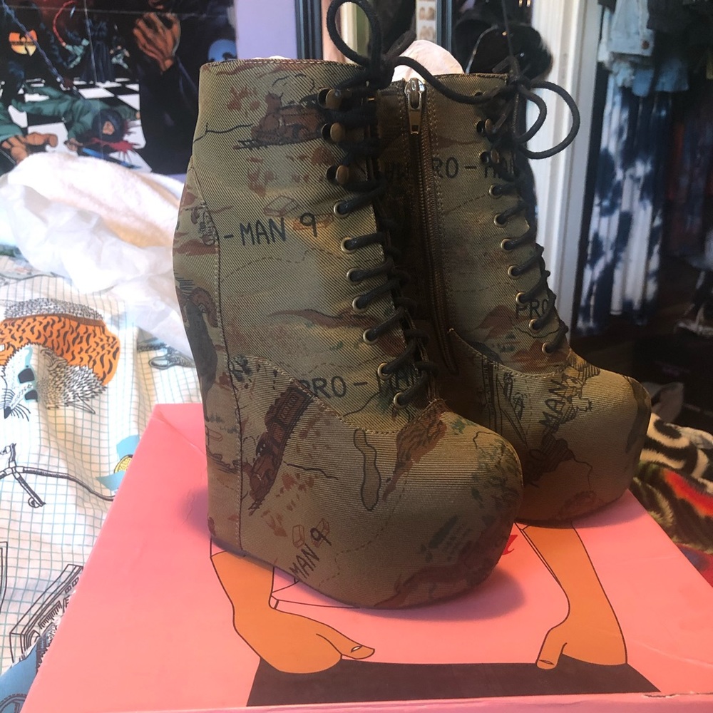 Jeffrey Campbell Damsel Landscape Platform boots